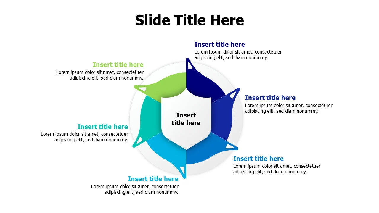 6 points shield infographic