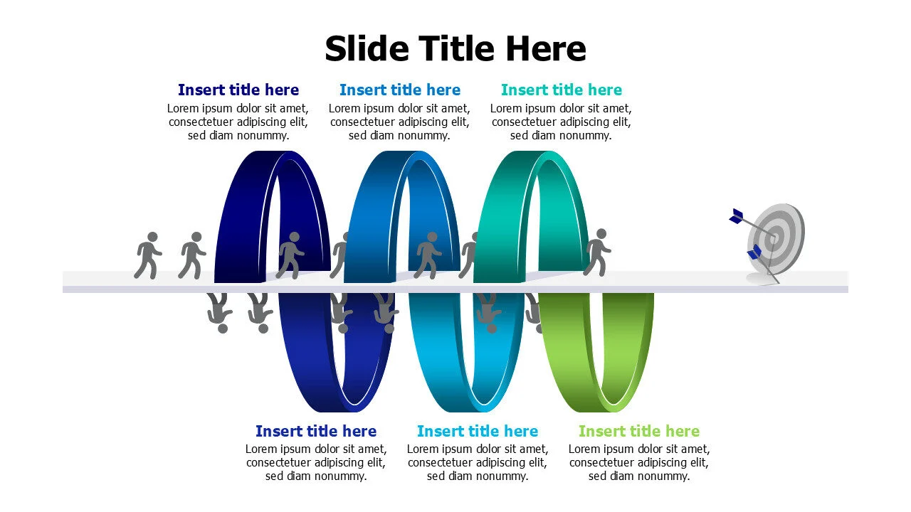 6 steps funnel infographic