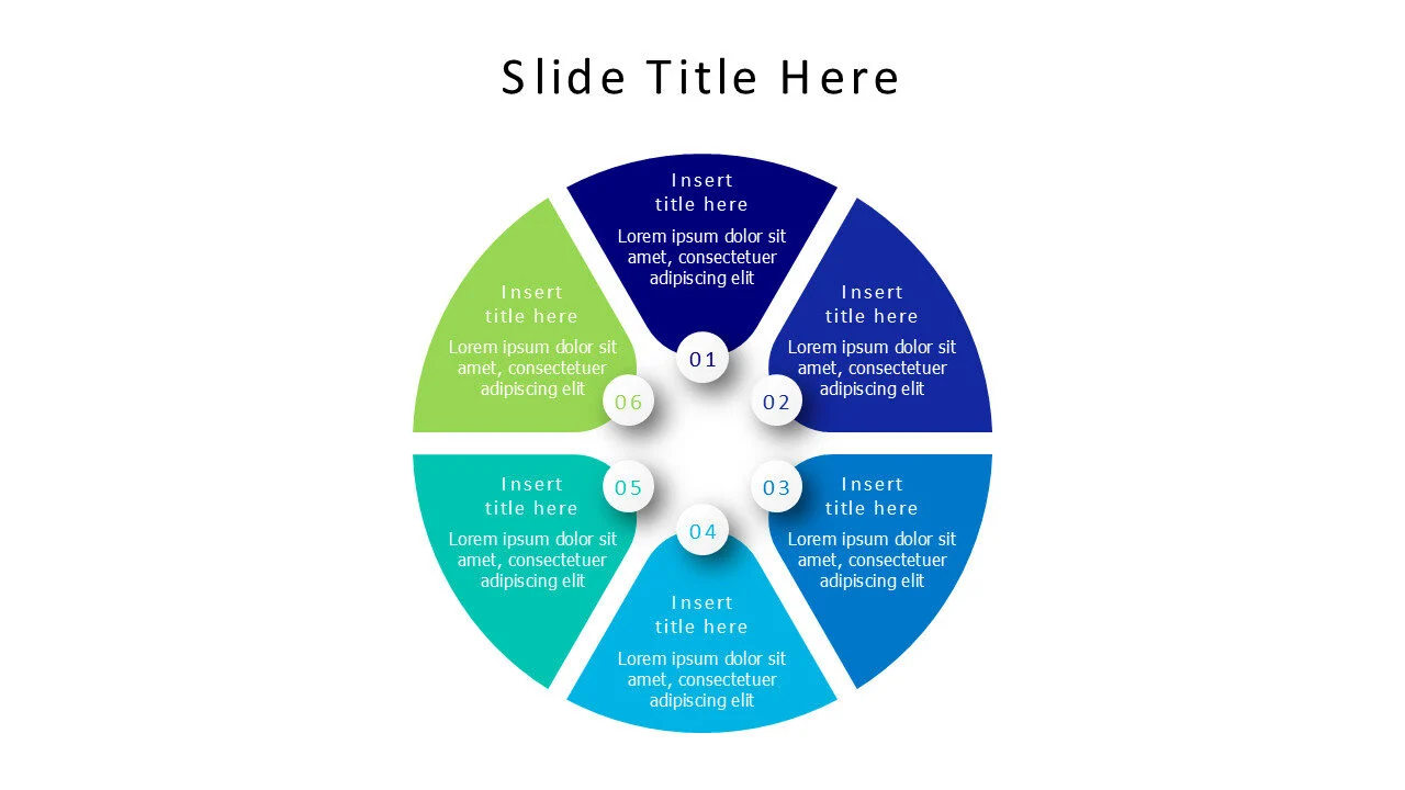 6 steps round infographic template