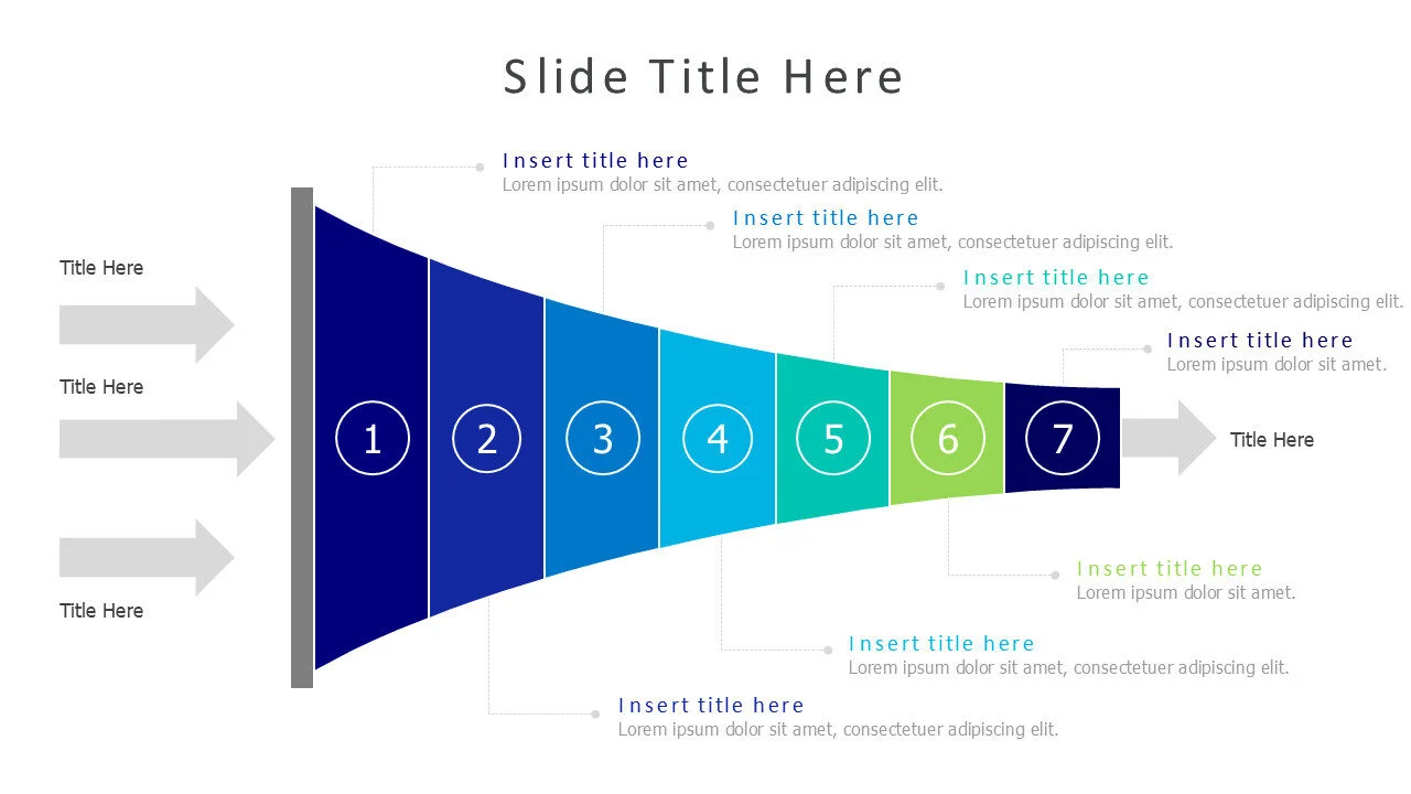 7 levels horizontal funnel 38