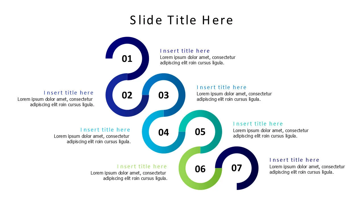 7 points circles with numbers infographic