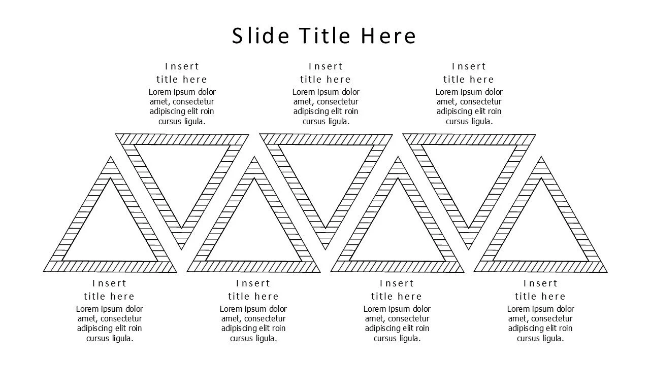 7 points doodle triangles infographic