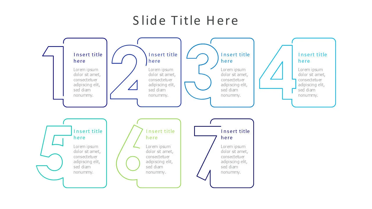 7 points numbering 8