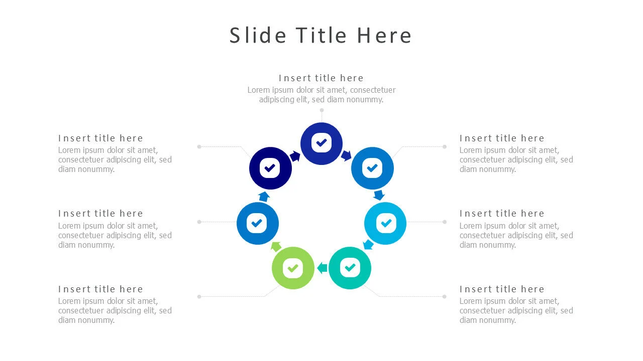 7 points round with arrows