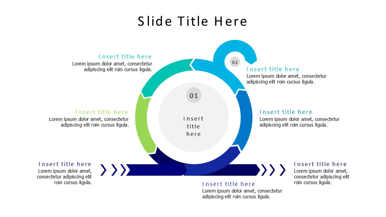 8 points agile rounding arrows infographic