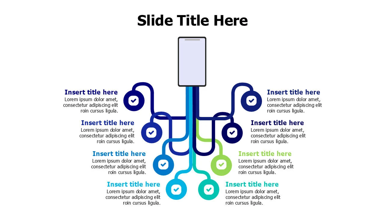 8 points branching phone infographic