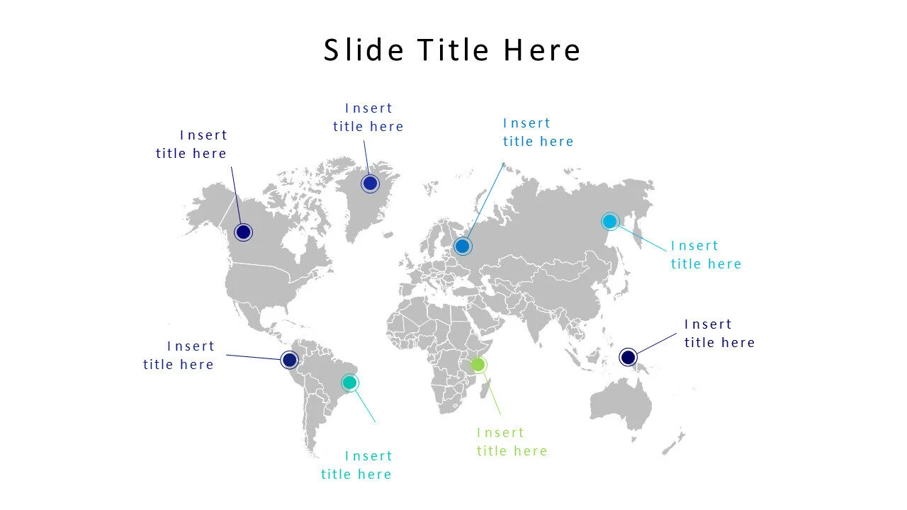 8 points divided world map infographic