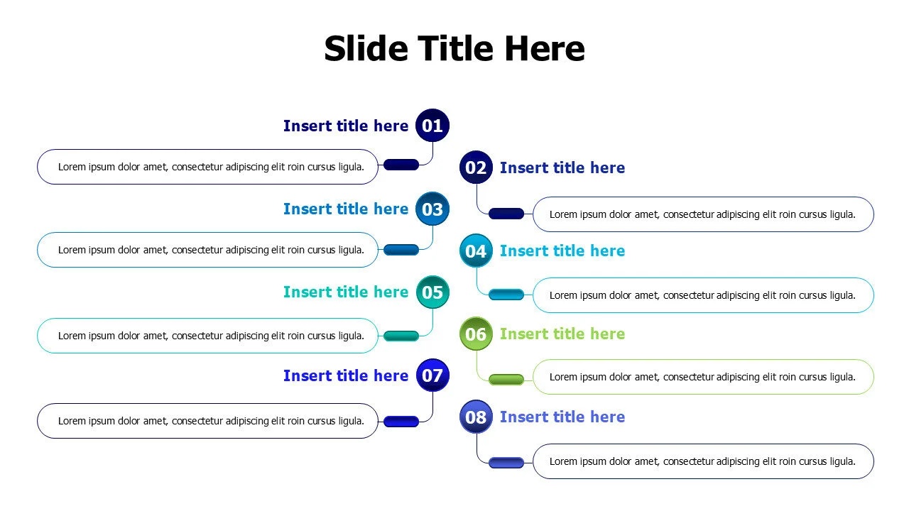 8 points gradient infographic