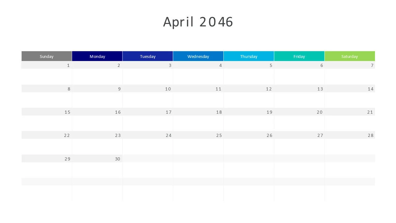 April 2046 calendar