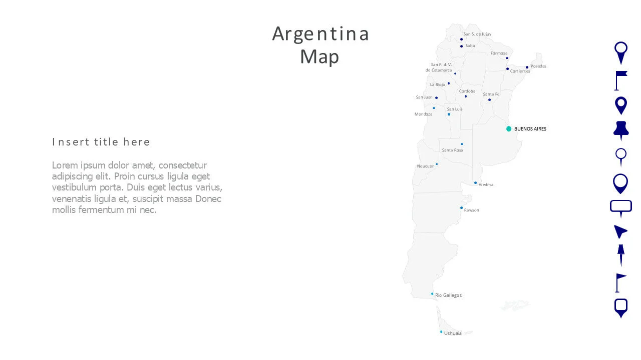 Argentina Map with names 58