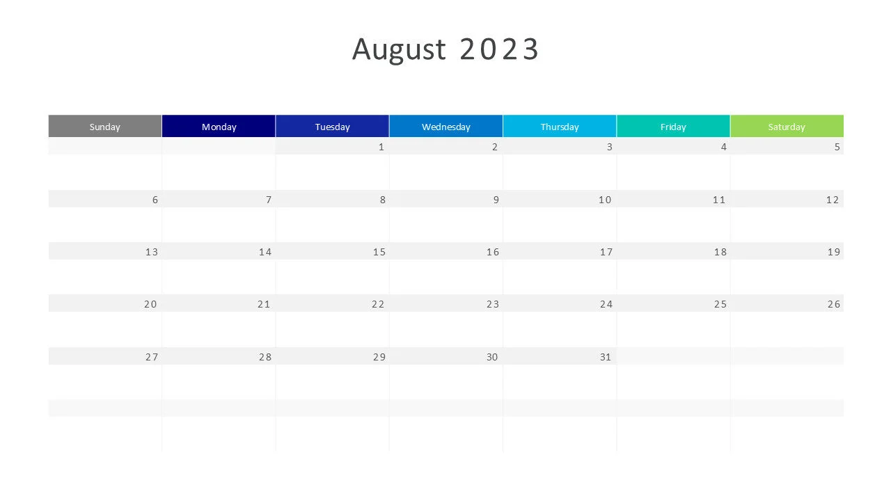 August 2023 calendar