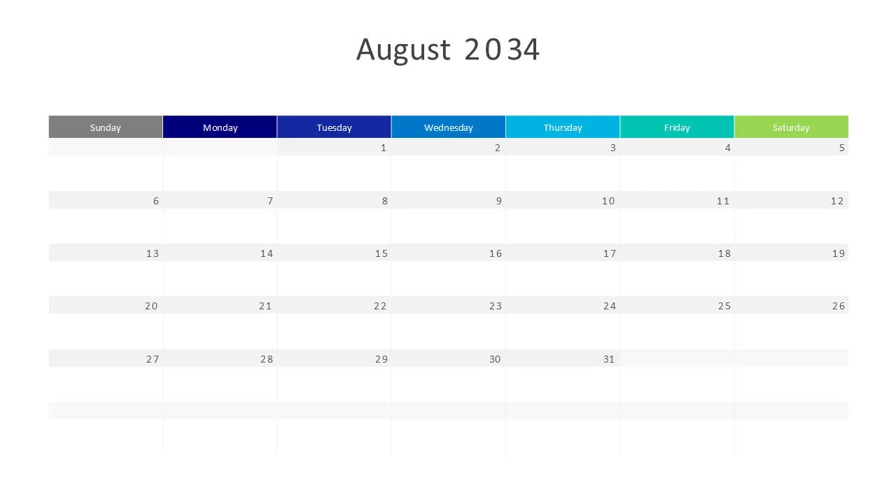 August 2034 calendar