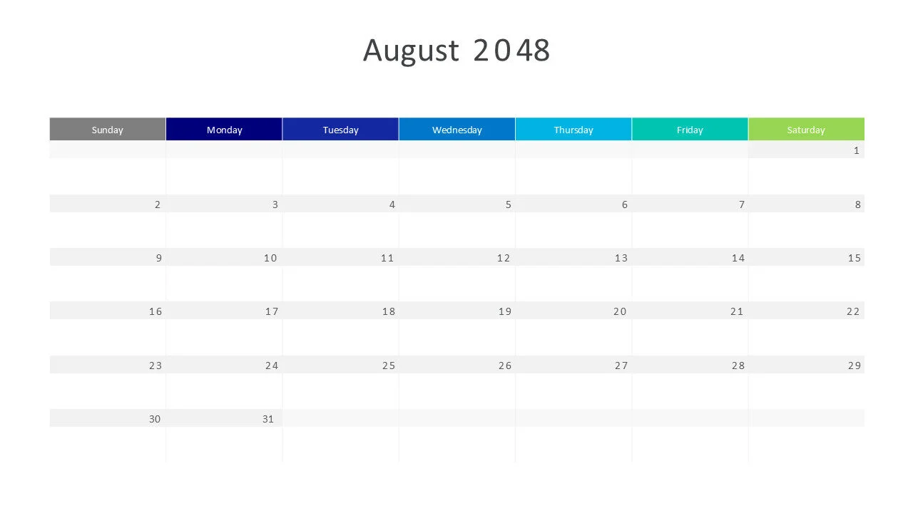 August 2048 calendar