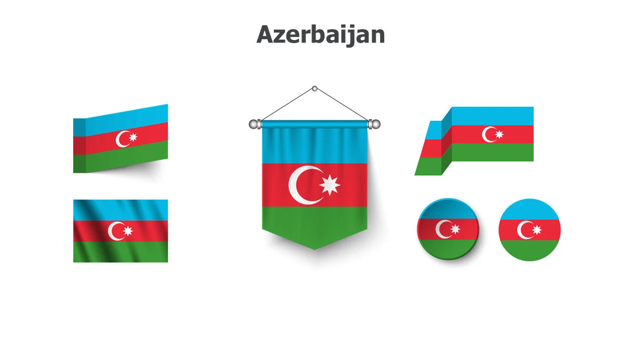 Azerbaijan flags