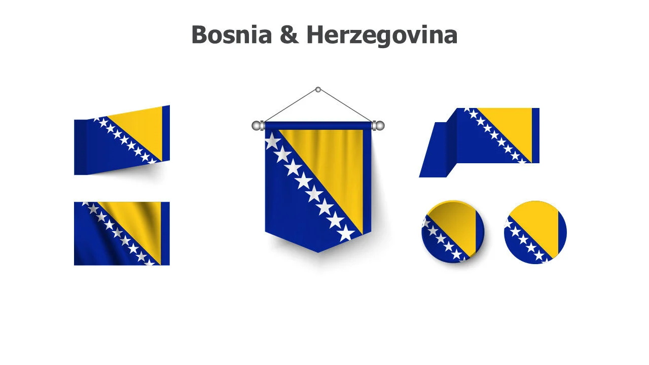 Bosnia and Herzegovina flags