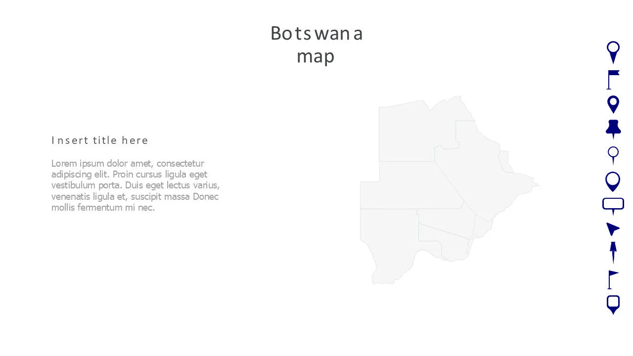 Botswana map 200