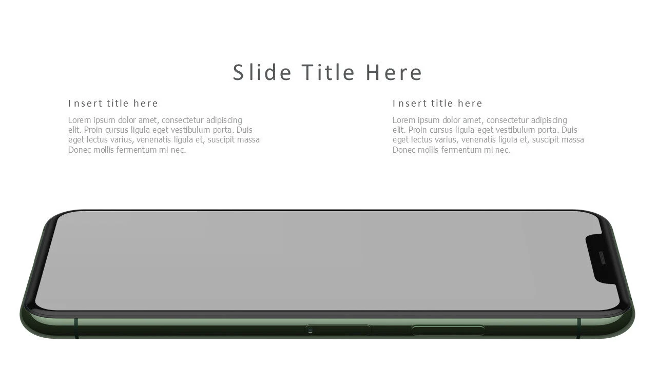 Bottom 3d horizontal mobile mockup