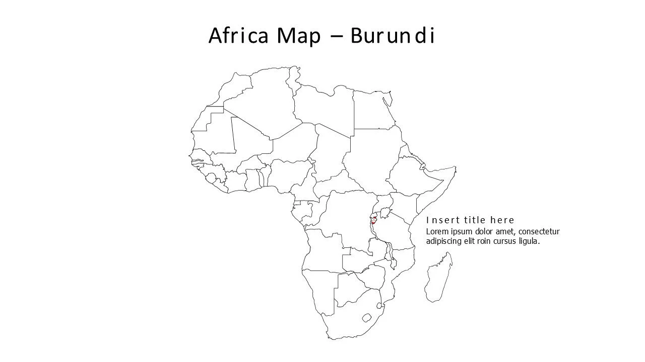 Burundi map with flag