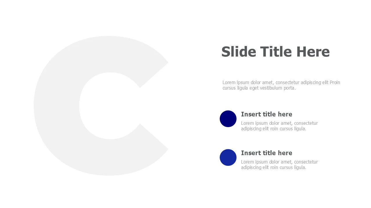 C Letter image placeholder