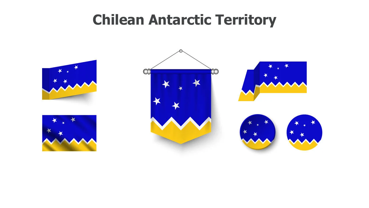 Chilean Antarctic Territory flags