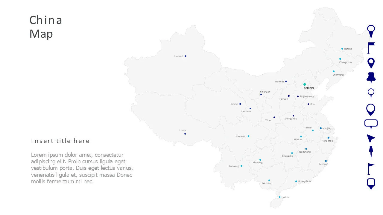 China Map with names 32