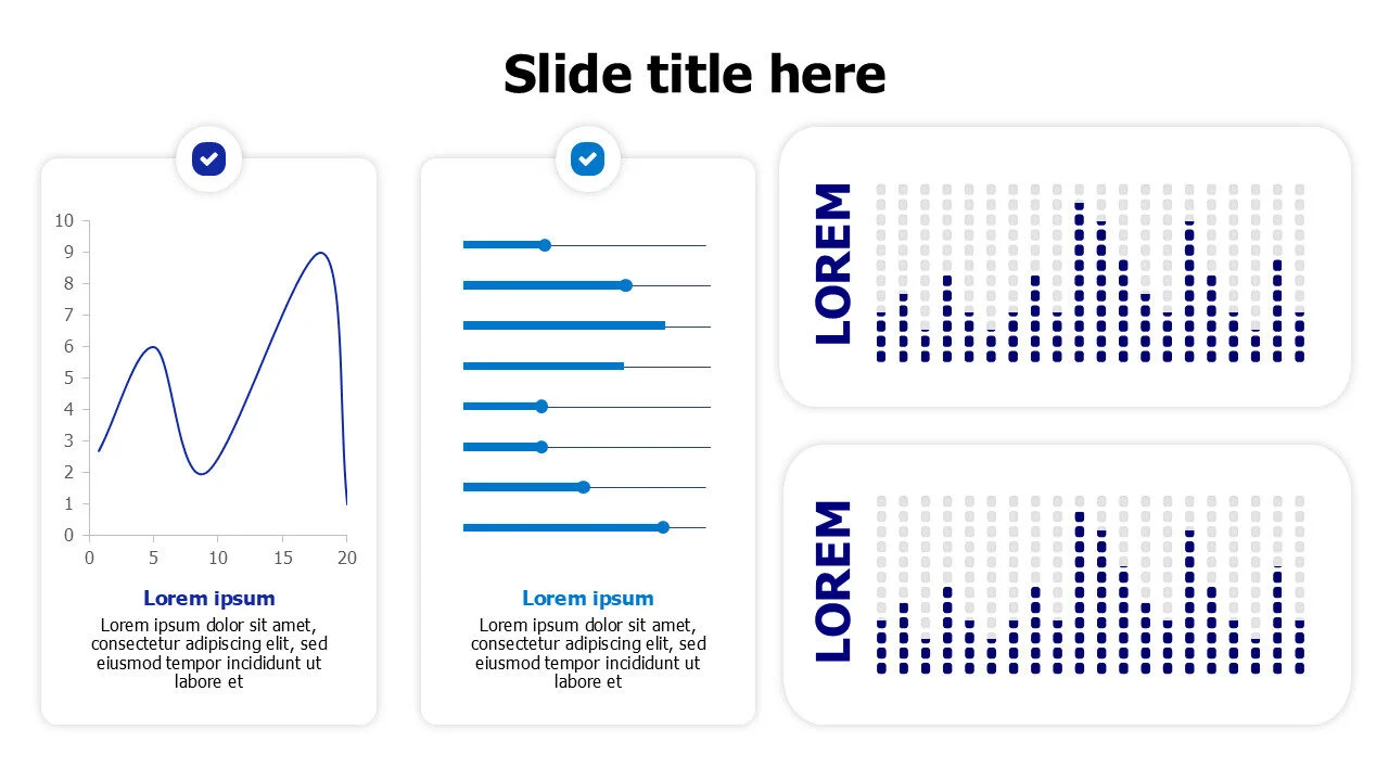 Column and curved line charts dashboard