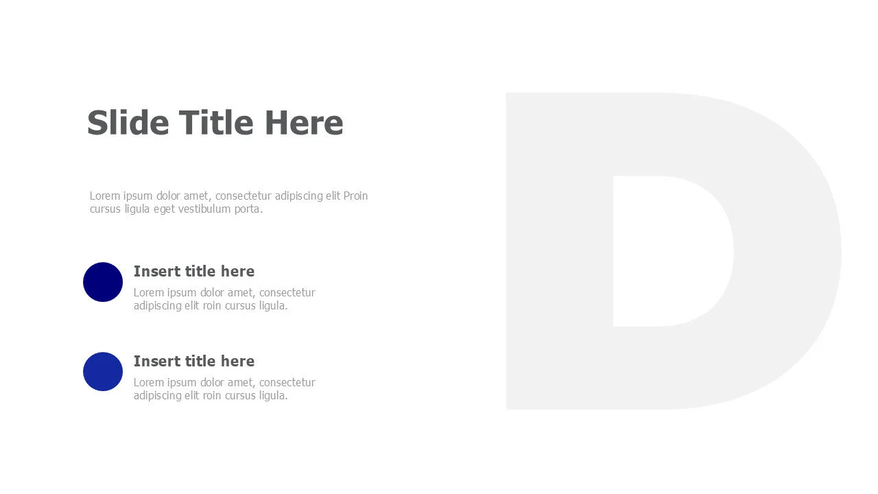 D Letter image placeholder