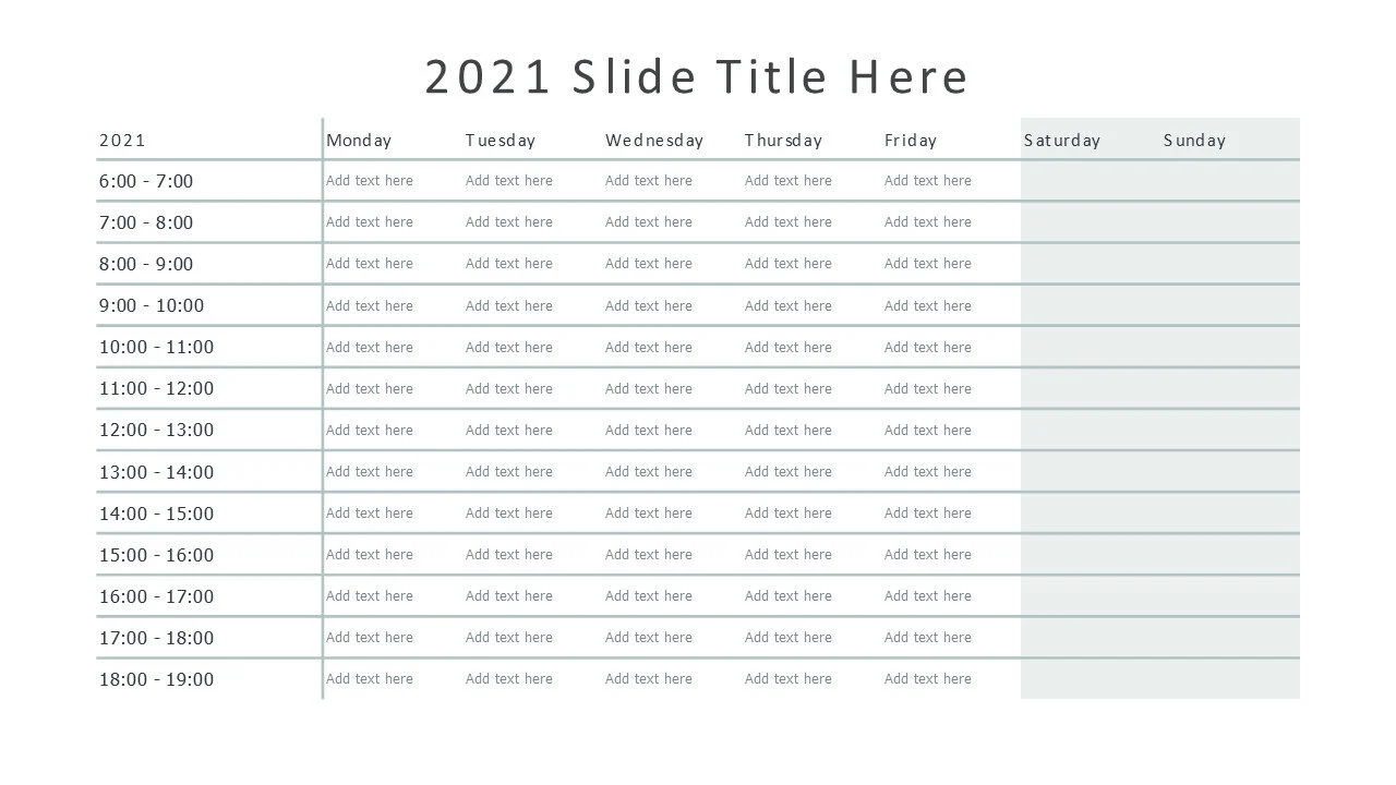 Days with timetable calendar