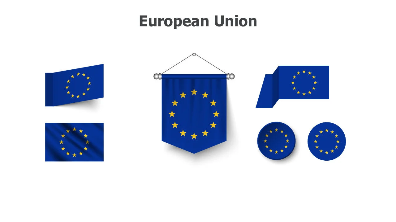 European Union flags