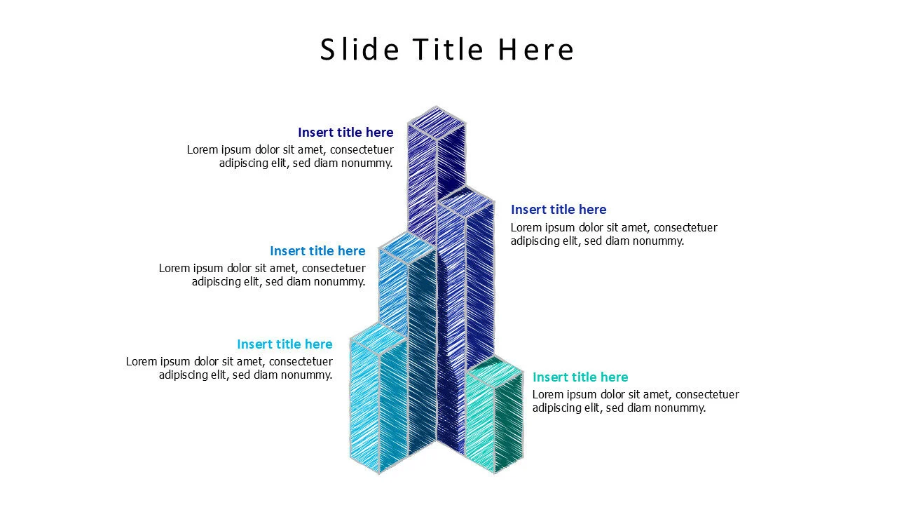 Five buildings real estate infographic