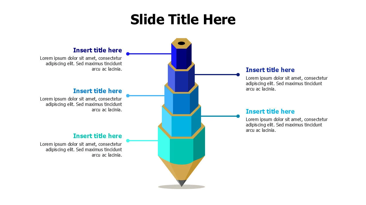 Five points from 3d pencil