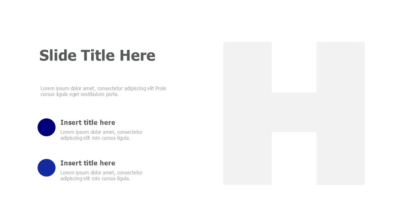 H Letter image placeholder