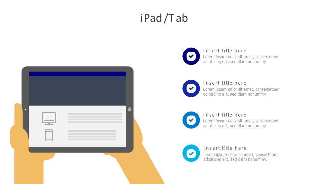 Hand with tablet Ipad 5