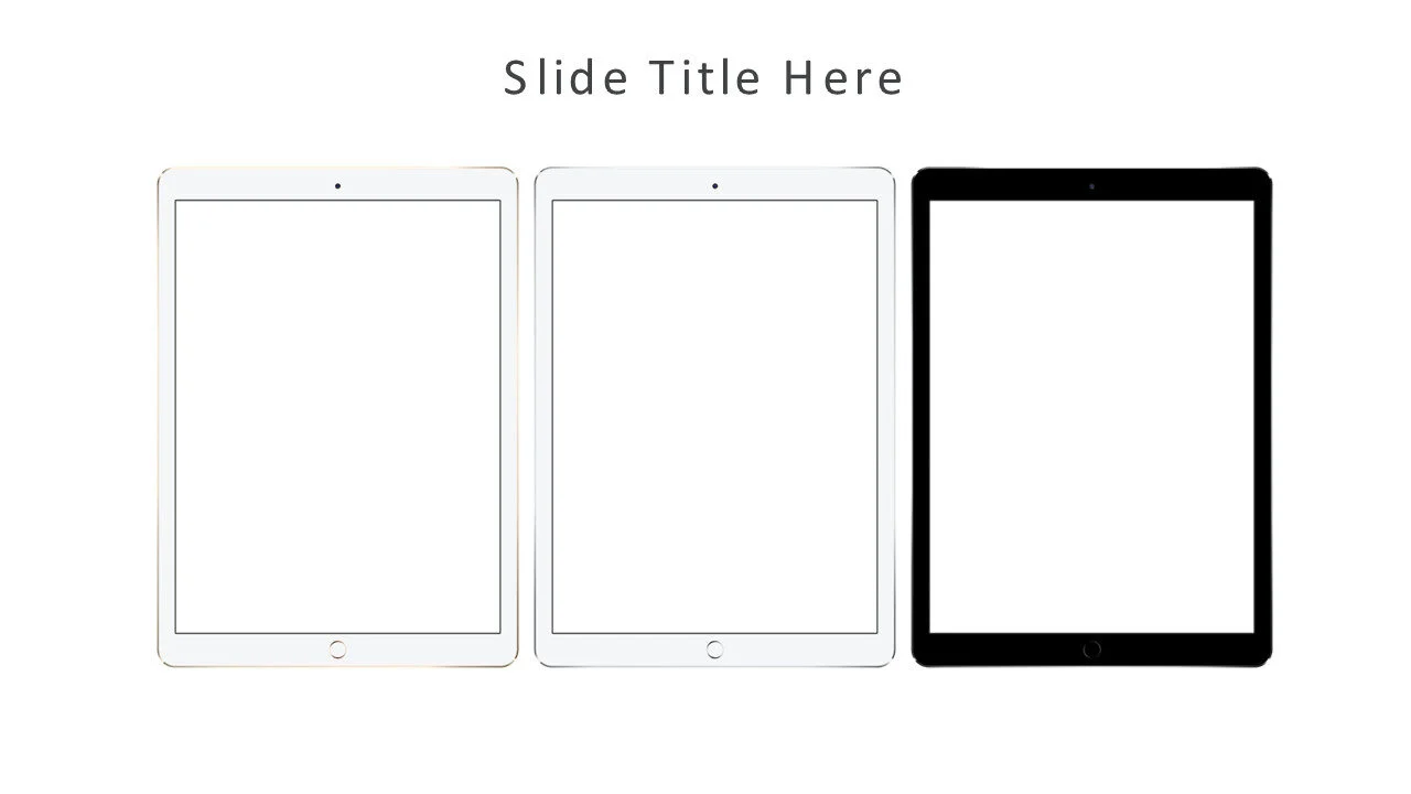 Ipad different colors mockups