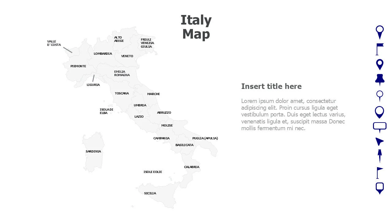 Italy Map with Names 50