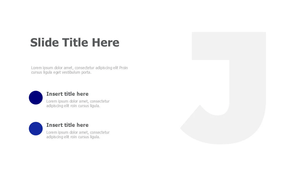 J Letter image placeholder