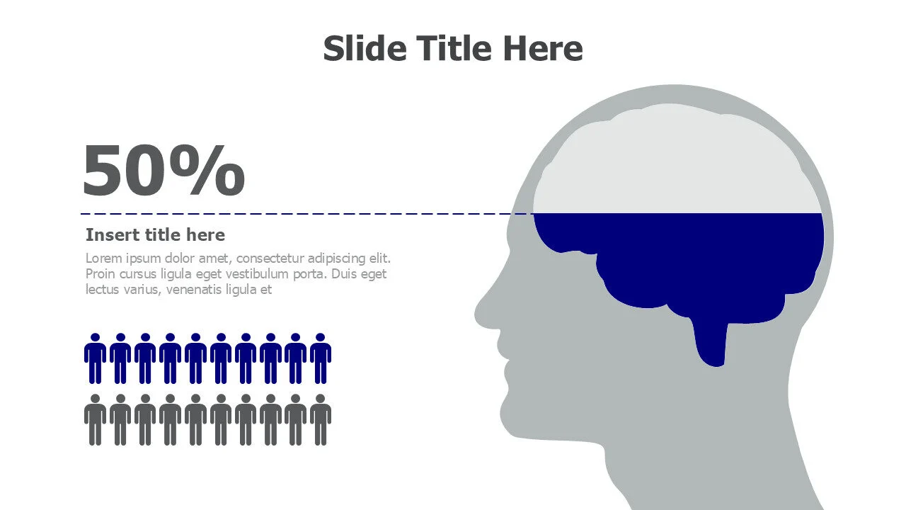 Male head brain percentage fill 18