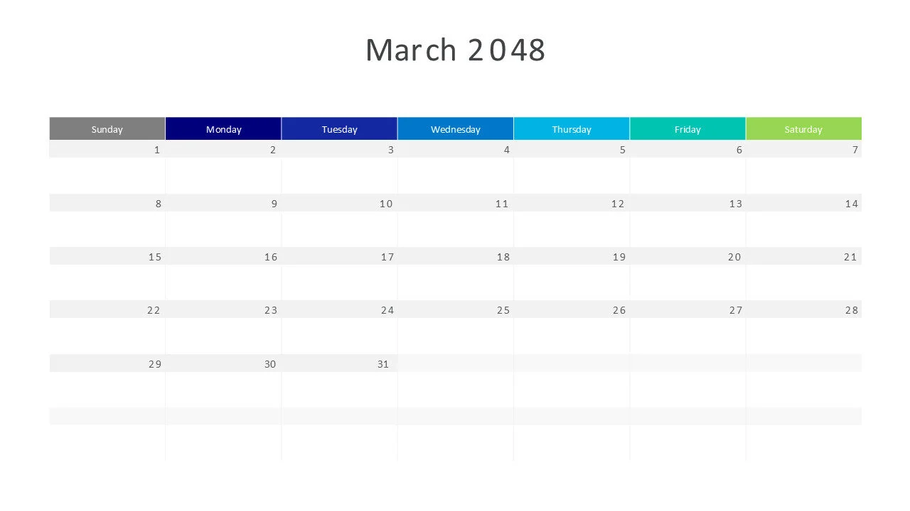 March 2048 calendar