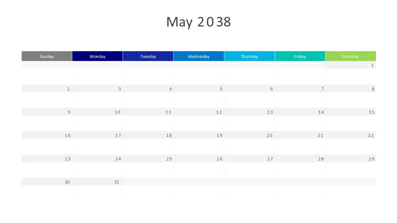 May 2038 calendar