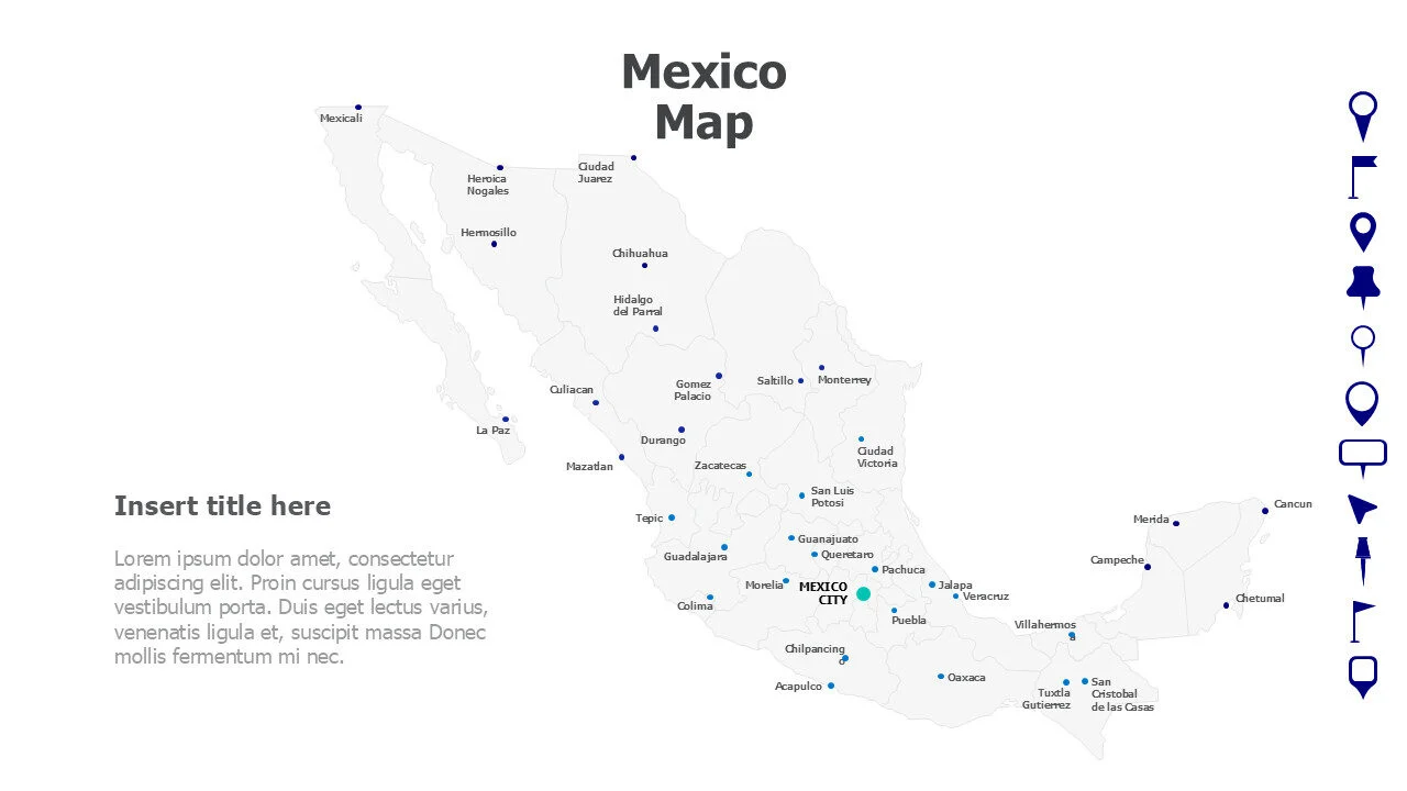 Mexico Map with names 46