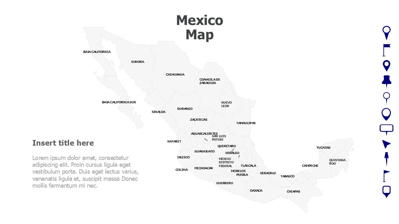 Mexico Map with names 47