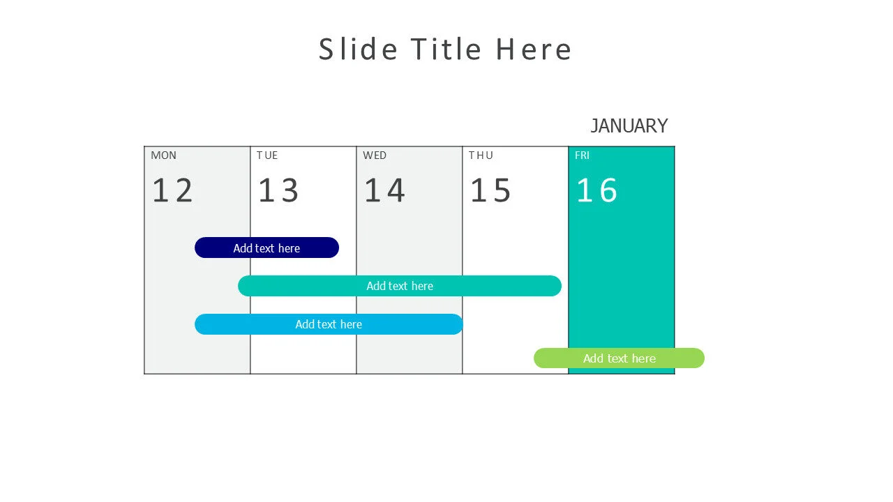 Month Calendar with days 5 highlight 9