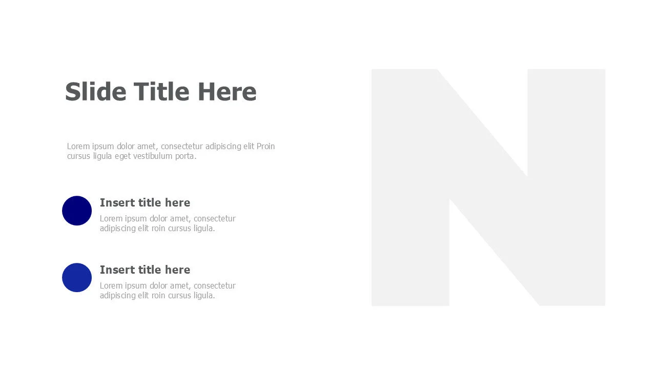 N Letter image placeholder