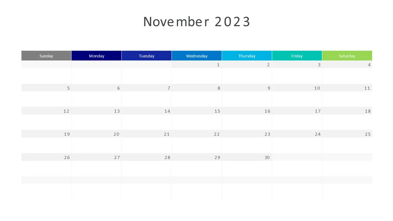November 2023 calendar