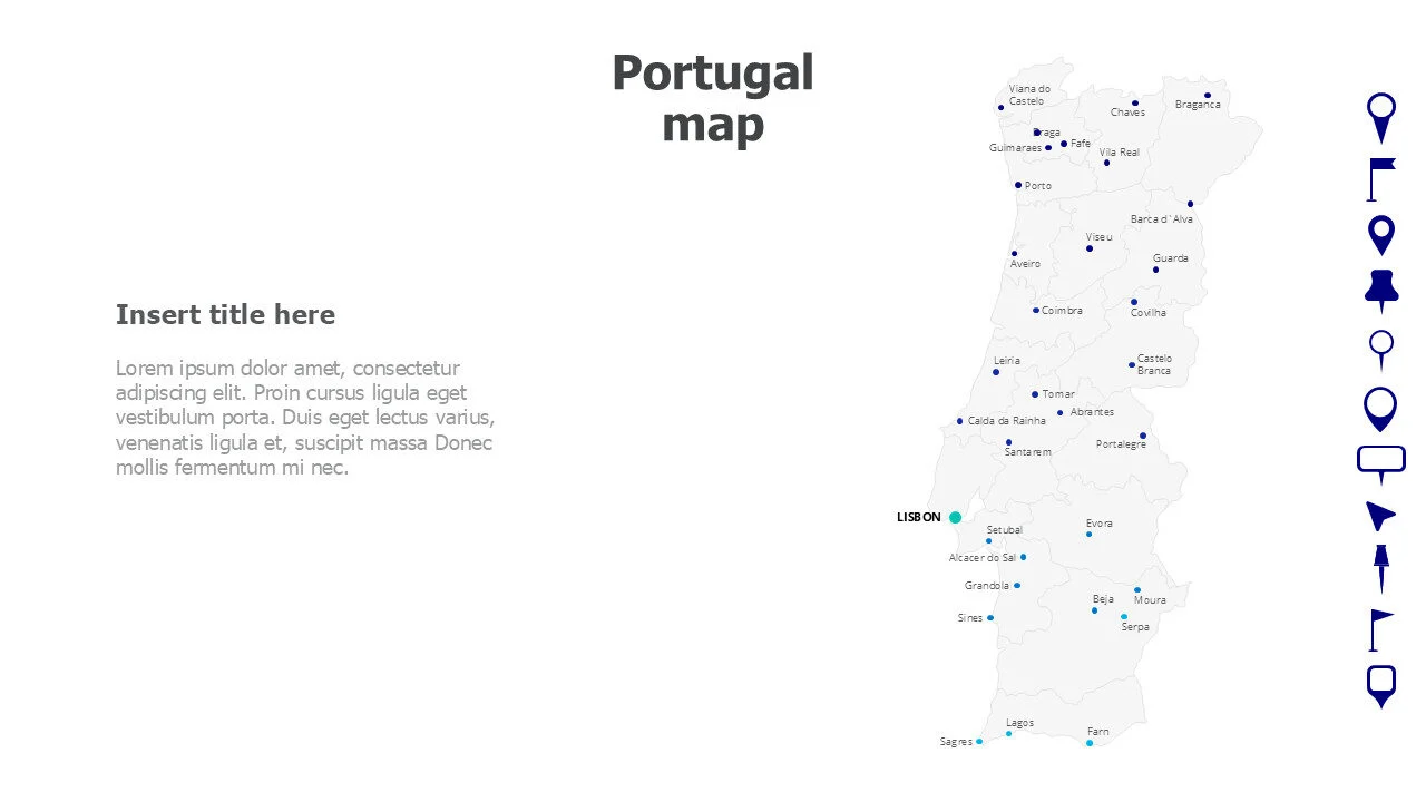 Portugal map with names 141
