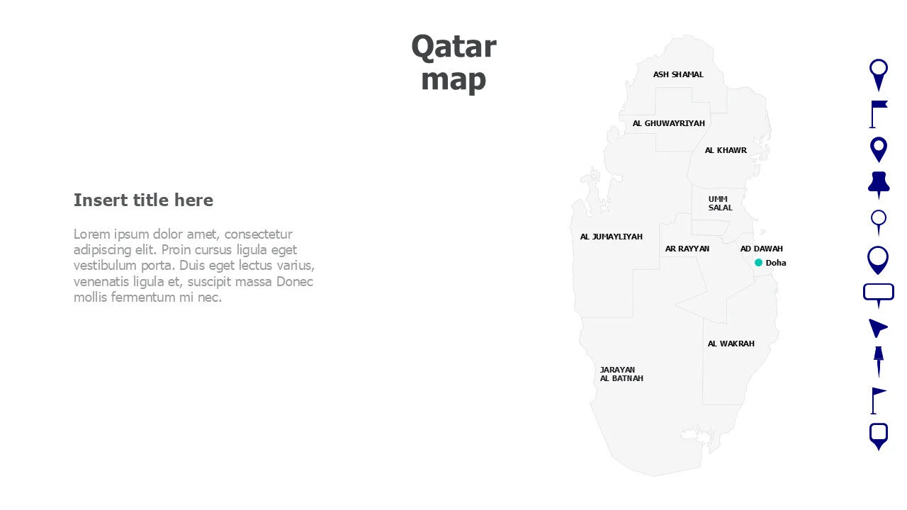 Qatar map with names 172