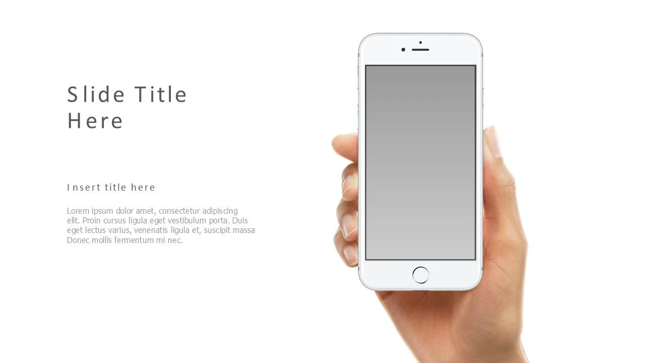 Right hand with iphone mockup