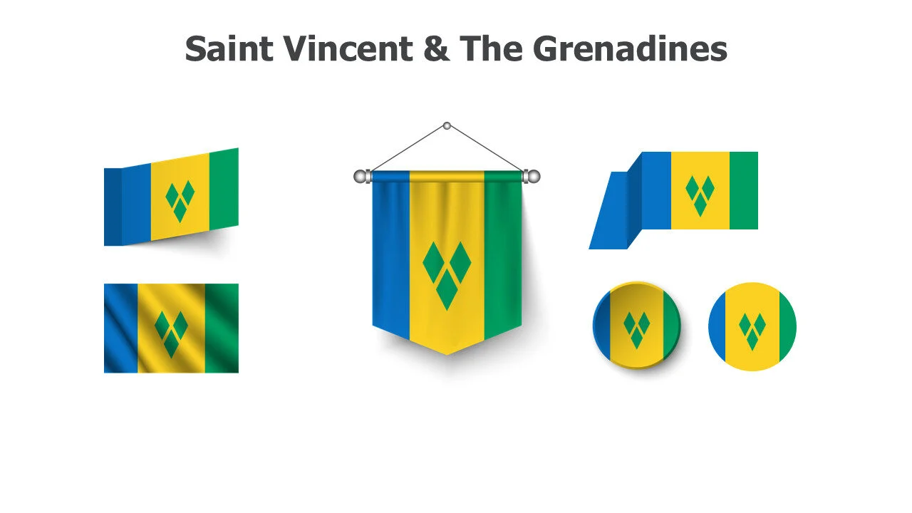 Saint Vincent and The Grenadines flags