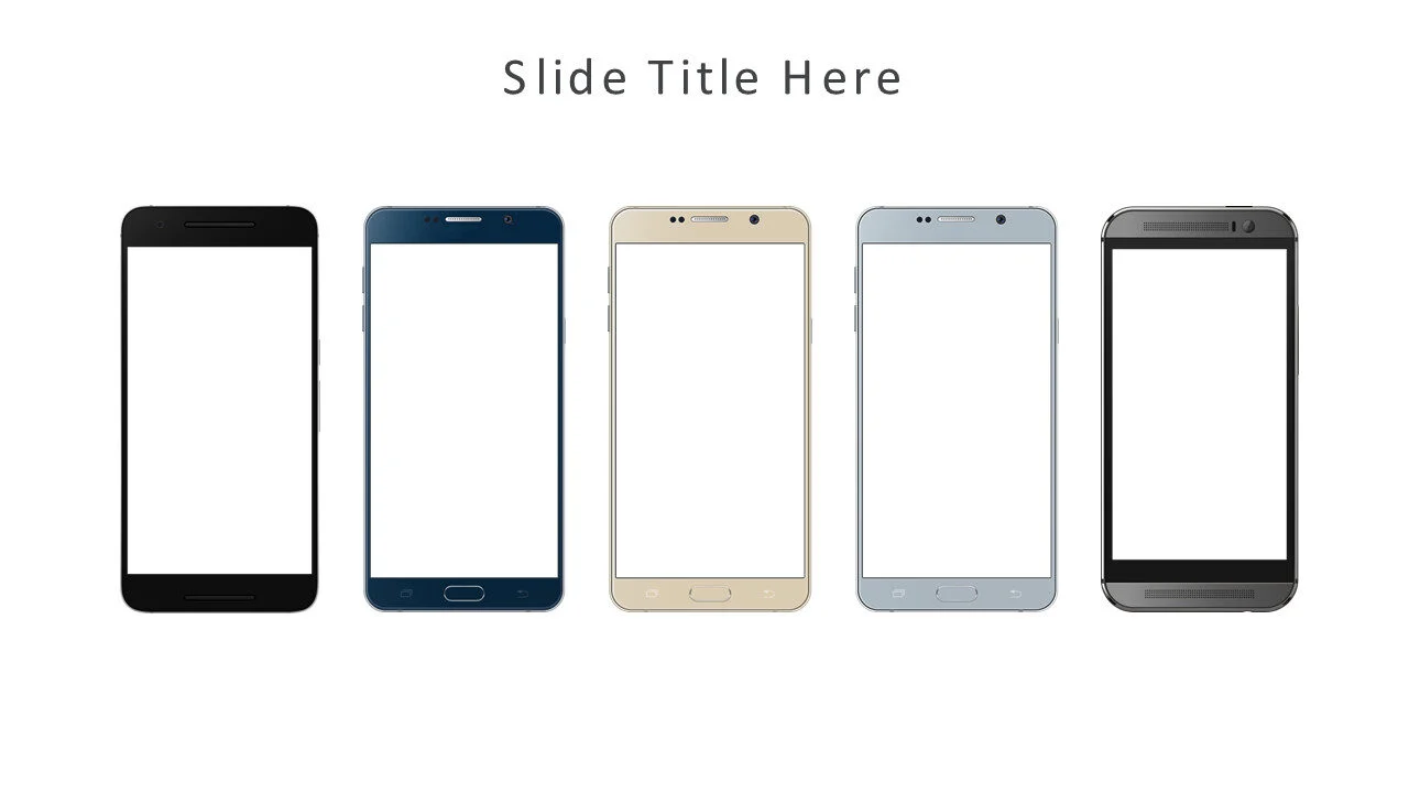 Samsung mobile different colors mockups
