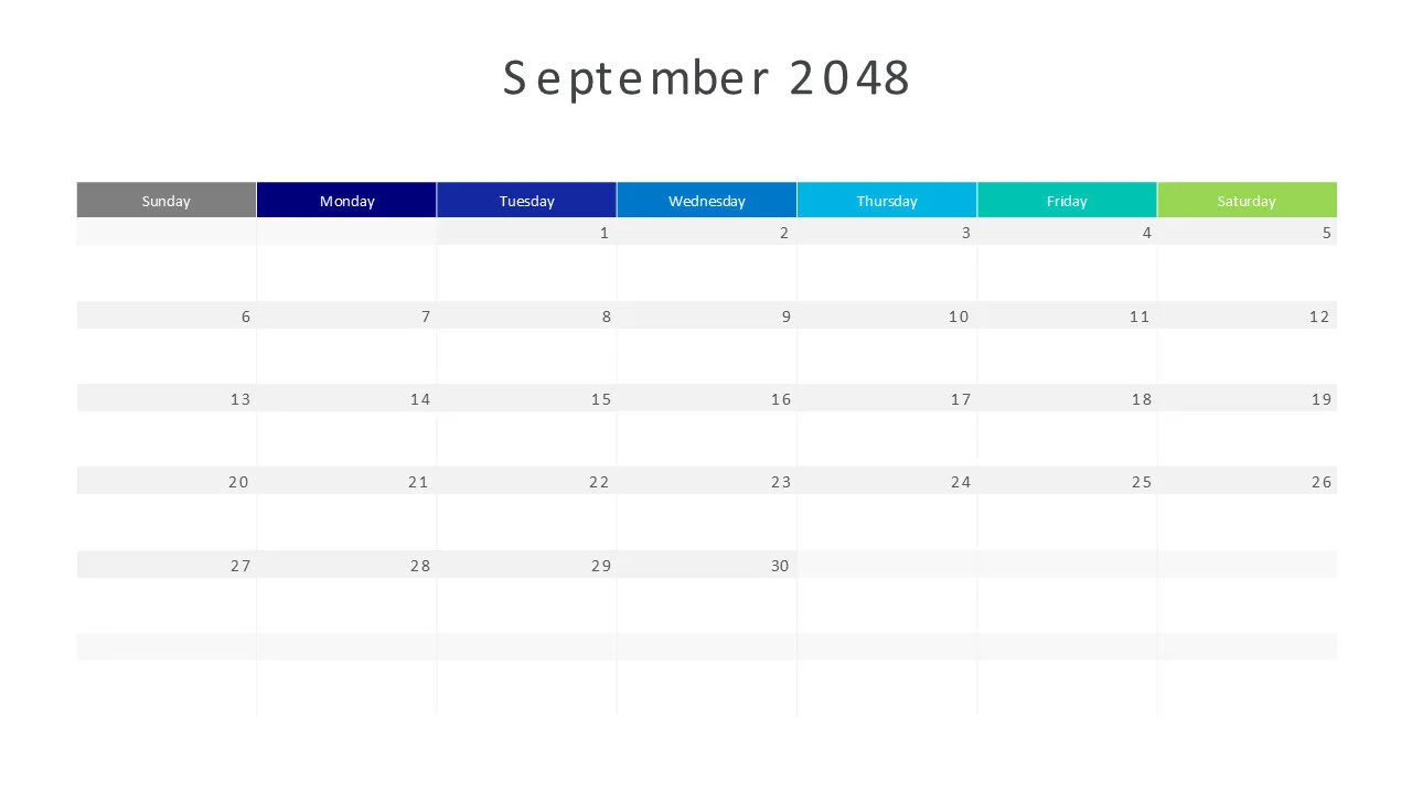 September 2048 calendar